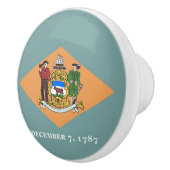 米国デラウェア州旗とセラミックノブの引っ張り セラミックノブ (右)