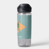 米国デラウェア州旗の付いた水の州 ウォーターボトル (背面)