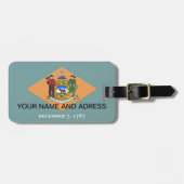 米国デラウェア州旗の荷物タグ ラゲッジタグ (正面横)