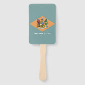 米国デラウェア州旗を持つハンドファンのセット ハンドファン (正面)