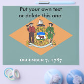 米国デラウェア州旗を持つフライヤー チラシ (シングル)