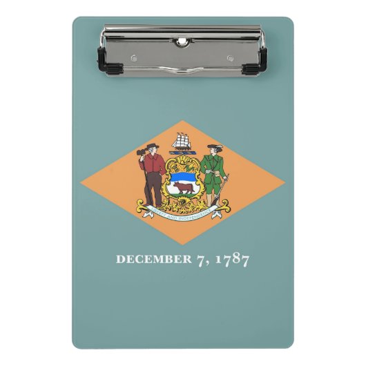 米国デラウェア州旗を持つミニクリップボード ミニクリップボード (正面)