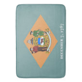 米国デラウェア州旗を持つ大型バスマット バスマット (正面縦)