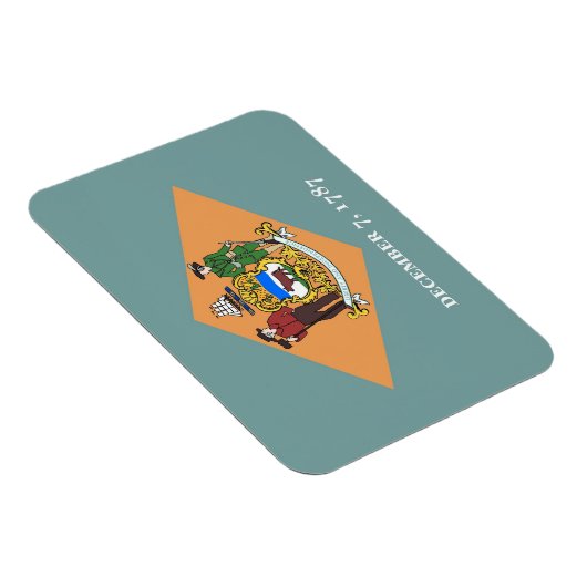 米国デラウェア州旗を持つ愛国的なフレキシブル磁石 マグネット (右側)