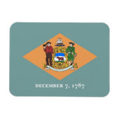 米国デラウェア州旗を持つ愛国的なフレキシブル磁石 マグネット (横)