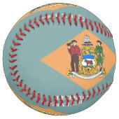 米国デラウェア州旗を持つ愛国的ソフトボール ソフトボール (正面左)