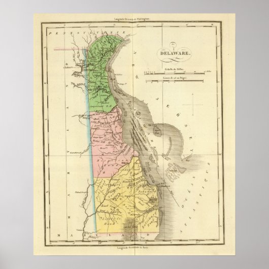 米国デラウェア ポスター (正面)