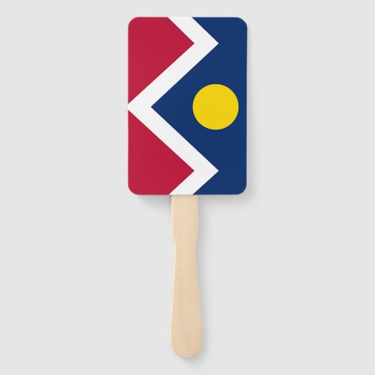 米国デンバーシティ国旗を掲げたハンドファンのセット ハンドファン (裏面)