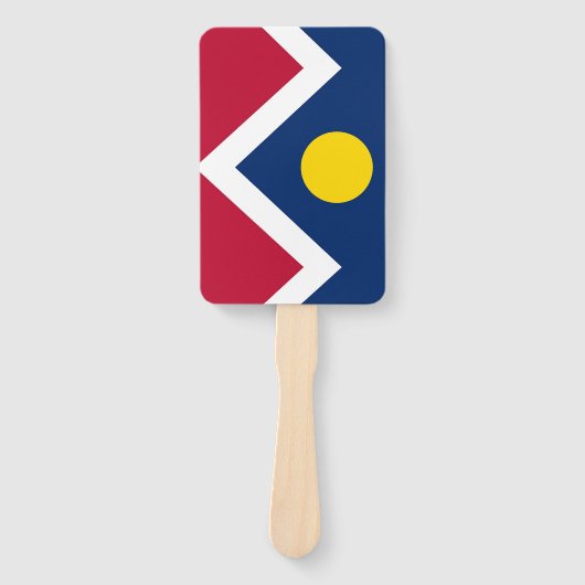 米国デンバーシティ国旗を掲げたハンドファンのセット ハンドファン (正面)