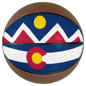 米国デンバーシティ州旗を持つフルサイズバスケットボール バスケットボール (正面)