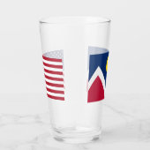米国デンバー州旗を持つ愛国的なガラス杯 タンブラーグラス (右)