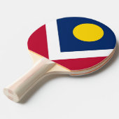 米国デンバー州旗卓球ラケット 卓球ラケット (正面アングル)