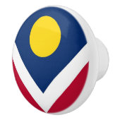 米国デンバー市の旗とセラミックノブの引っ張り セラミックノブ (右)