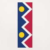 米国デンバー市旗を持つ愛国的なヨガマット ヨガマット (正面)