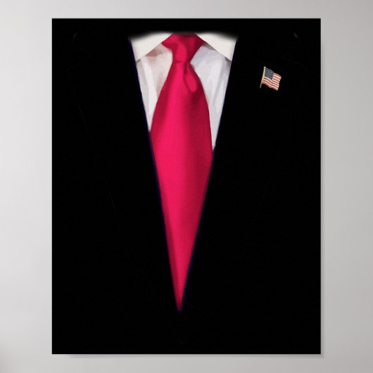 米国トランプ大統領スーツ簡単ハロウィーンの衣装 ポスター (正面)