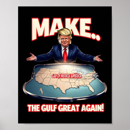 米国トランプ湾メキシおもしろいコ湾 ポスター (正面)