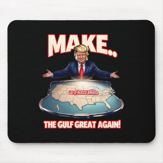 米国トランプ湾メキシおもしろいコ湾 マウスパッド (正面)