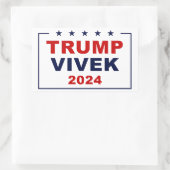 米国トランプVivek 2024 長方形シール (バッグ)