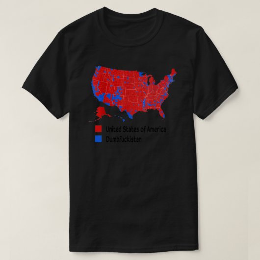 米国ドゥンバフキスタ選挙地図 Tシャツ (デザイン正面)