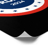 米国ドナルドトランプ2024 ポスター (角)