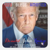 米国ドナルド・トランプの第45および第47代大統領 スクエアシール (正面)