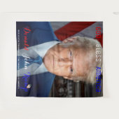 米国ドナルド・トランプの第45および第47代大統領 タペストリー (正面(横))
