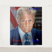 米国ドナルド・トランプの第45および第47代大統領 タペストリー (正面)