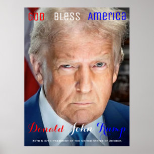 米国ドナルド・トランプの第45および第47代大統領 ポスター