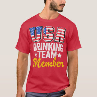 米国ドリンクチームの米国国旗7月4日 Tシャツ