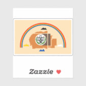 米国ナバホ州旗 シール (シート)