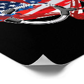 米国ナース7月4日愛国米国国旗の育成 ポスター (角)