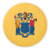 米国ニュージャージー州旗とセラミックノブの引っ張り セラミックノブ (正面)