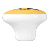 米国ニュージャージー州旗とセラミックノブの引っ張り セラミックノブ (側面)