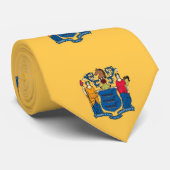 米国ニュージャージー州旗と提携 ネクタイ (ロール)