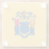 米国ニュージャージー州旗を持つガラスコースター ガラスコースター (裏面)