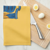 米国ニュージャージー州旗を持つキッチンタオル キッチンタオル (四つ折り)