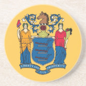 米国ニュージャージー州旗を持つコースター コースター (正面)