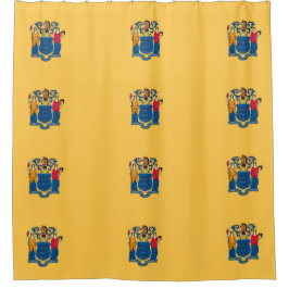 米国ニュージャージー州旗を持つシャワーカーテン シャワーカーテン