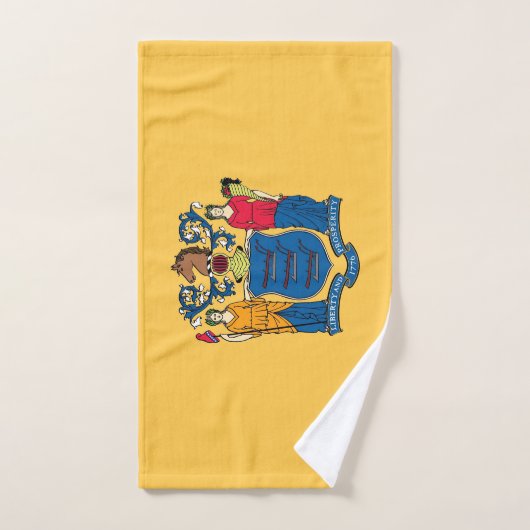 米国ニュージャージー州旗を持つハンドタオル州 ハンドタオル (ハンドタオル)