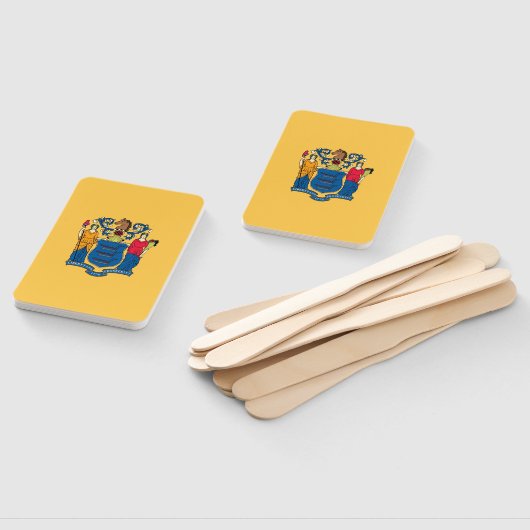 米国ニュージャージー州旗を持つハンドファンのセット ハンドファン (組立なし)