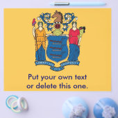 米国ニュージャージー州旗を持つフライヤー チラシ (シングル)