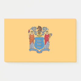 米国ニュージャージー州旗を持つメモ ポストイット