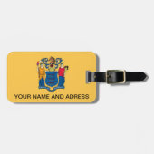 米国ニュージャージー州旗を持つ荷物タグ ラゲッジタグ (正面横)