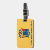 米国ニュージャージー州旗を持つ荷物タグ ラゲッジタグ (正面縦)