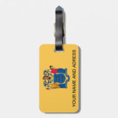 米国ニュージャージー州旗を持つ荷物タグ ラゲッジタグ (裏面縦)