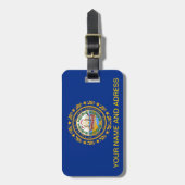 米国ニューハンプシャー州旗の荷物タグ ラゲッジタグ (正面縦)