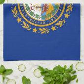 米国ニューハンプシャー州旗を持つキッチンタオル キッチンタオル (折り畳み)