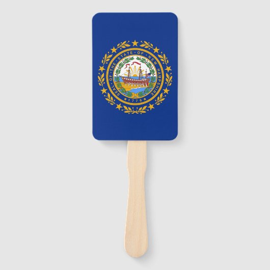 米国ニューハンプシャー州旗を持つハンドファンのセット ハンドファン (正面)