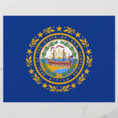 米国ニューハンプシャー州旗を持つフライヤー チラシ (裏面)