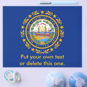 米国ニューハンプシャー州旗を持つフライヤー チラシ (シングル)